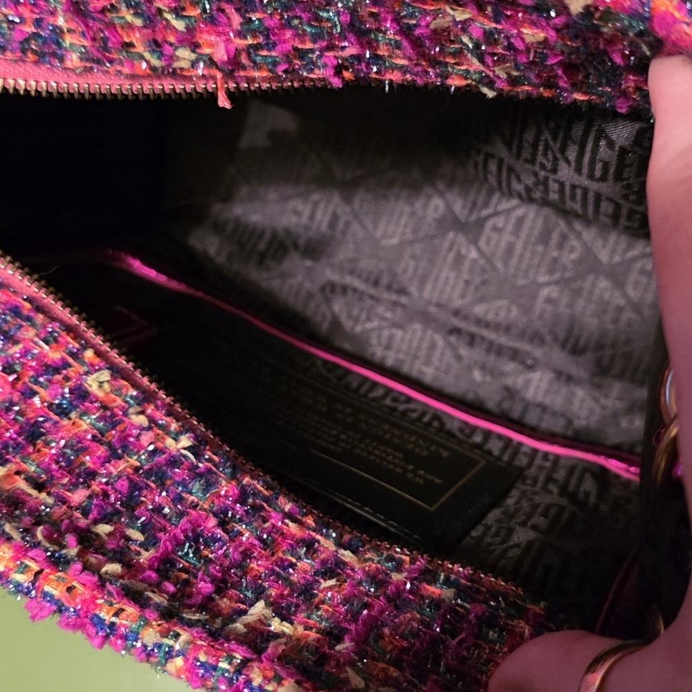 Kurt Geiger Pink Tweed Bag - Picture 10 of 11